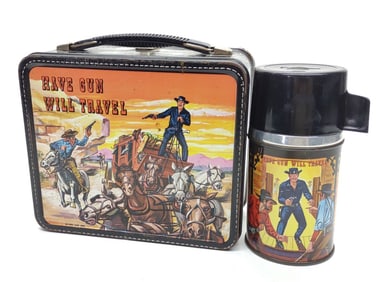 1960 Paladin Lunch Box w/ Thermos