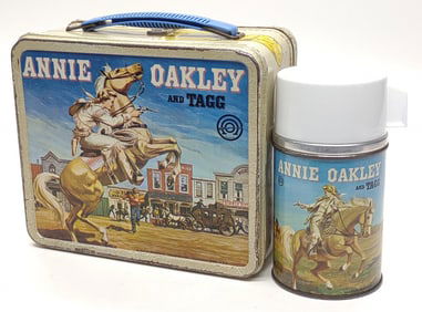 1955 Annie Oakley Lunch Box w/ Thermos
