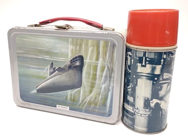 1960 USS Seawolf Lunch Box w/ Thermos