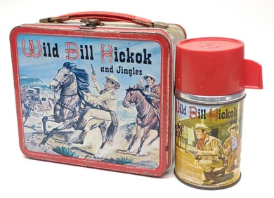 1955 Wild Bill Hickok Lunch Box w/ Thermos