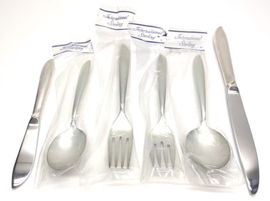 6 pc Sterling Silver "Silver Rhythym" Flatware Set