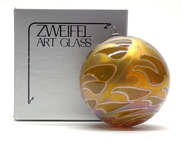 Zweifel Art Glass Christmas Ornament (Signed)