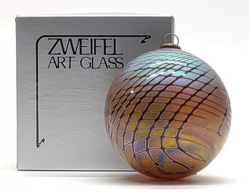 Zweifel Art Glass Christmas Ornament (Signed)