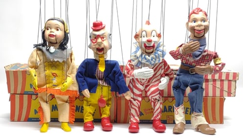 (4) Vintage Howdy Doody Marionette Puppets