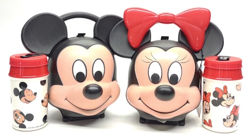 Mickey & Minnie Mouse Lunch Boxes w/ Thermoses