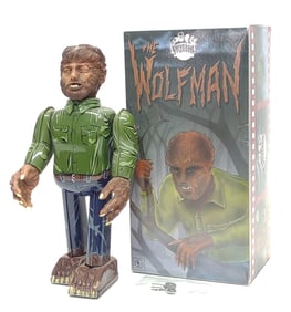 Tin Wind-up Universal Studios Wolfman Toy w/ Box