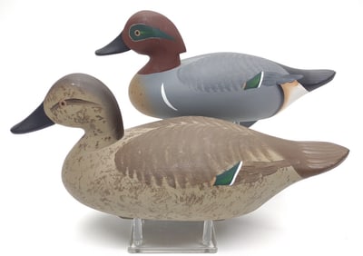 Charlie Bryan Pair of Green-Winged Teal Decoys