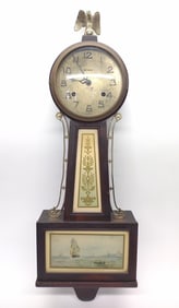 Early 20th C. New Haven Banjo Clock (Works)