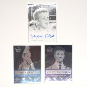 3 Twilight Zone Cards (1 Signed by Stephen Talbot)
