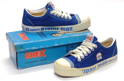 1976 Six Million Dollar Man Bionic Shoes By Chex