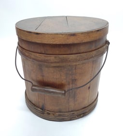 19th C. Shaker Covered Firkin