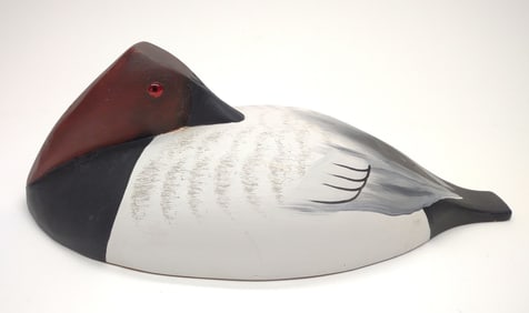 Doug Gates Preening Canvasback Drake Duck Decoy