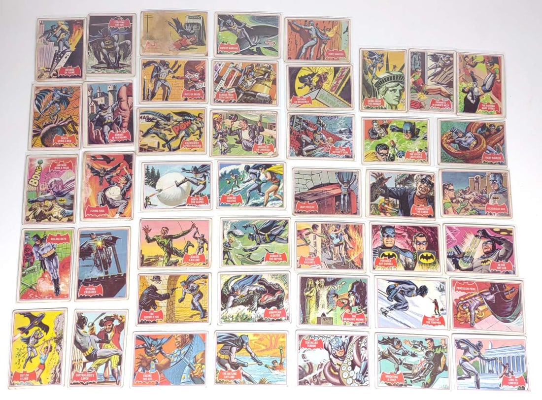 Complete 1966 Topps Batman Red Bat Card Set 1-44A (1 of 9)