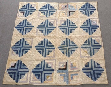 Antique Log Cabin Pattern Quilt