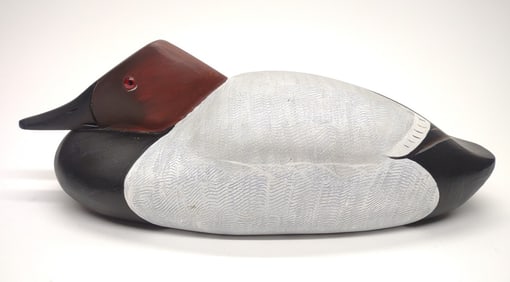 Doug Gates Tucked Head Canvasback Drake Duck Decoy