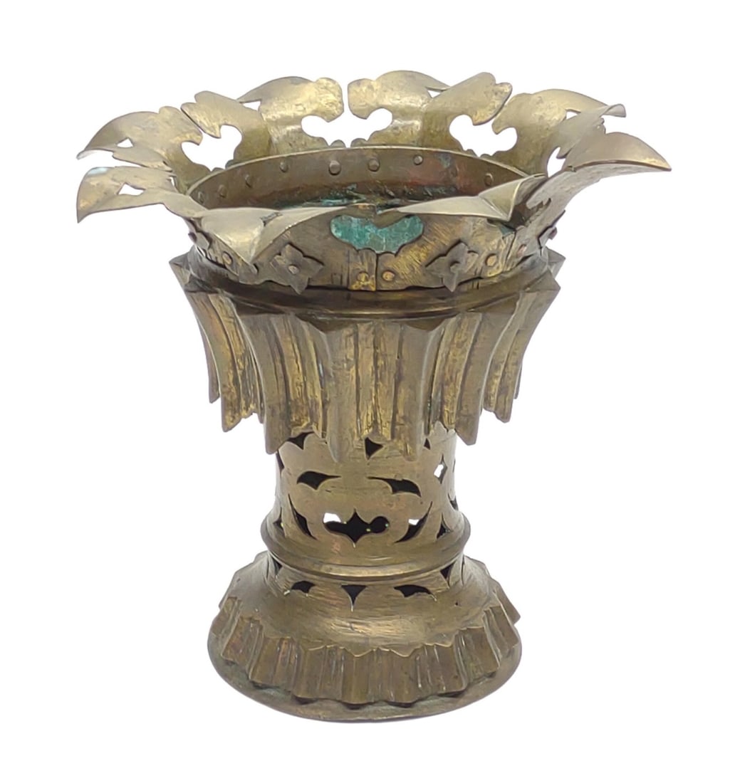 Antique Bronze Tibetan Butter Lamp (1 of 6)