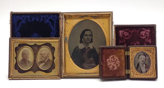 3 Antique Framed Portraits Incl. Tintypes