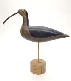 Carved Curlew Shorebird Decoy