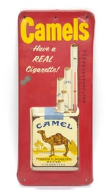 Vintage Camel Cigarettes Advertising Thermometer