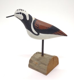 Ruddy Turnstone Carved Shorebird Decoy