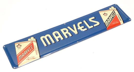 Vintage Marvels Cigarettes Advertising Tin Sign