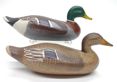 Ed "Pop" Sampson Mallard Miniature Duck Decoy Pair