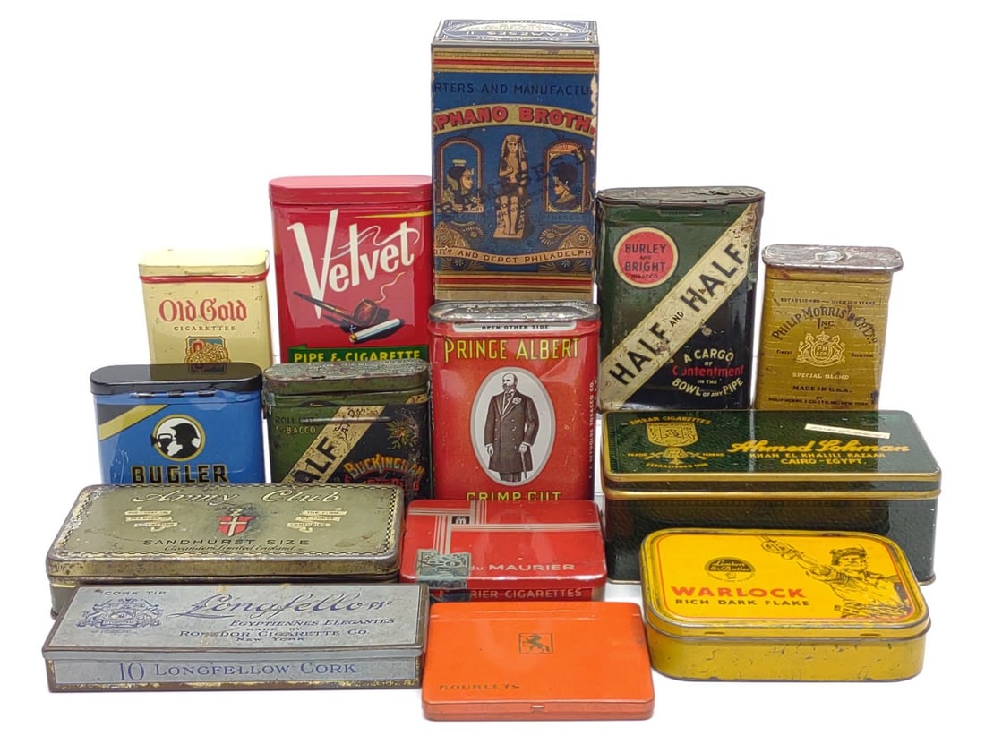 (14) Tobacco Advertising Tins & Pocket Tins (1 of 8)