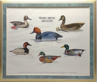 Multi Signed Decoy Carver Ward Bros Duck Art