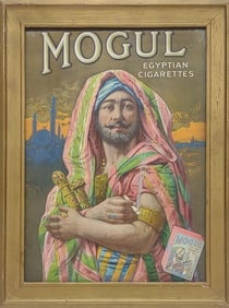 Antique Framed Mogul Tobacco Advertising Sign