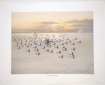 Louis Frisino Signed "Gunning the Flats" Duck Art