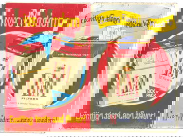 (2) Vintage L&M Single Sided Tin Advertising Signs (1 of 7)