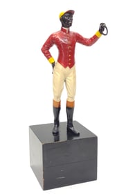 Vintage Black Americana Jockey Bookend