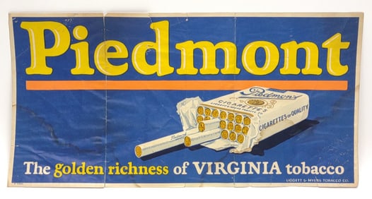Vintage Piedmont Cigarettes Advertising Poster