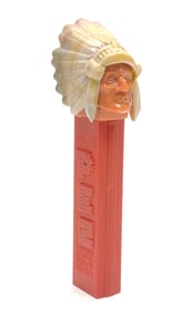 Marbleized Indian Chief Pez Dispenser No Feet