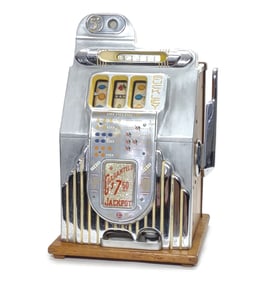 Buckley 5 Cent Criss Cross Chrome Slot Machine