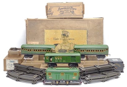 Prewar American Flyer Jeffersonian Train Set & Box