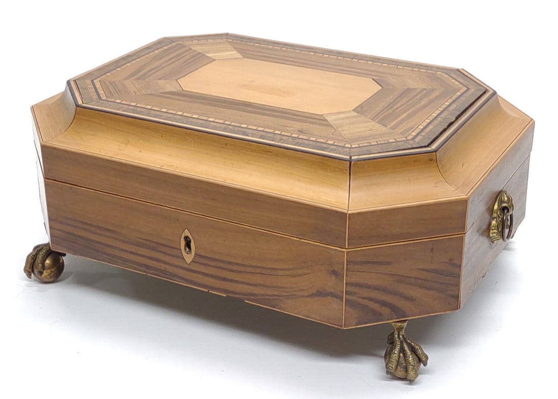 English Regency Period Inlaid Sewing Box (1 of 10)