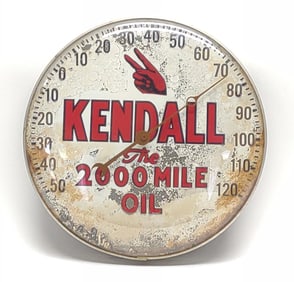 Kendall The 2000 Mile Oil Advertising Thermometer