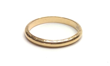 14K Yellow Gold Wedding Band Ring (sz 7.25)