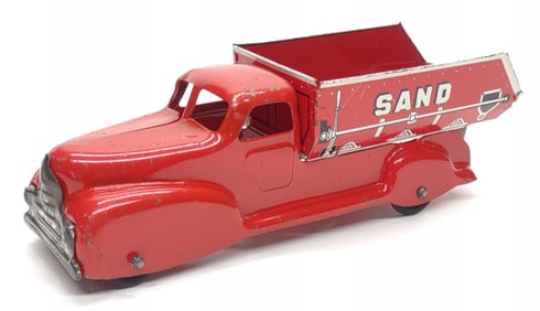 Marx Sand & Gravel Dump Truck Pressed Steel Toy