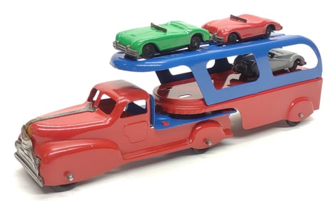 Marx Car Transport Carrier Pressed Steel Toy Truck