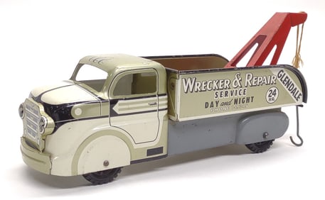 Marx Glendale Wrecker & Repair Tin Toy Truck