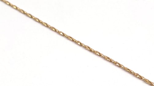 14K Gold Wheat Chain Necklace (25.5" long)
