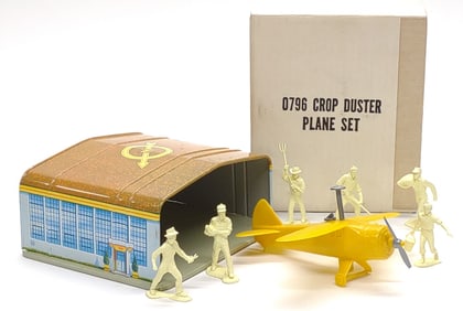 Marx Crop Duster Plane Toy Set w/ Box (#0796)