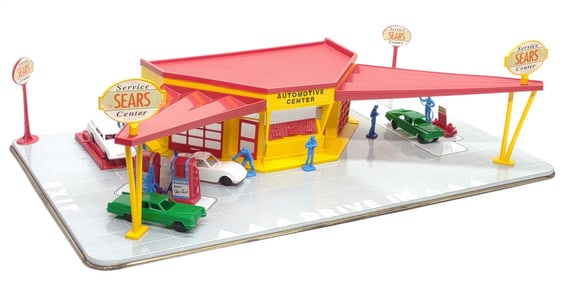 Vintage Marx Sears Automotive Service Center Toy