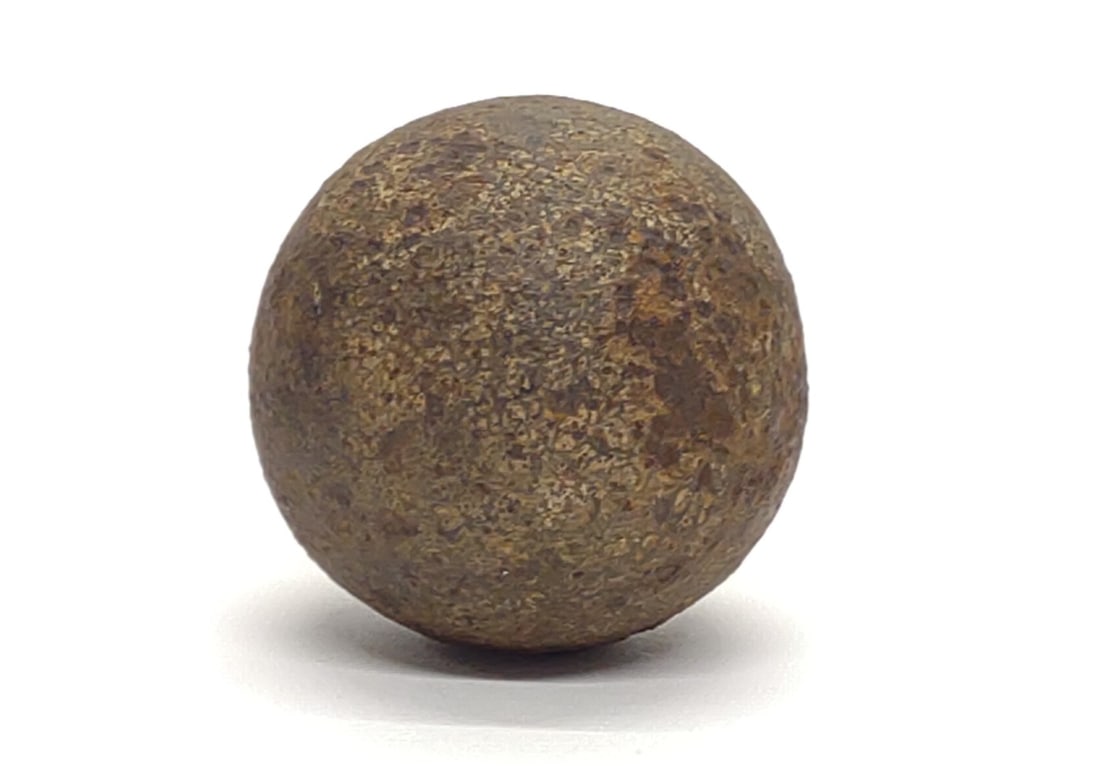 Civil War Era 2.6" Cannon Ball Lancaster County PA: Antique 19th century Civil War era cannon ball. Recovered in providence of Lancaster County, Pennsylvania. Ball measures 2.6" in diameter and weighs 2 lbs 6.7 oz . In-house international shipping NOT 