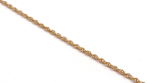 10K Yellow Gold Twist Rope Chain Necklace 18" long