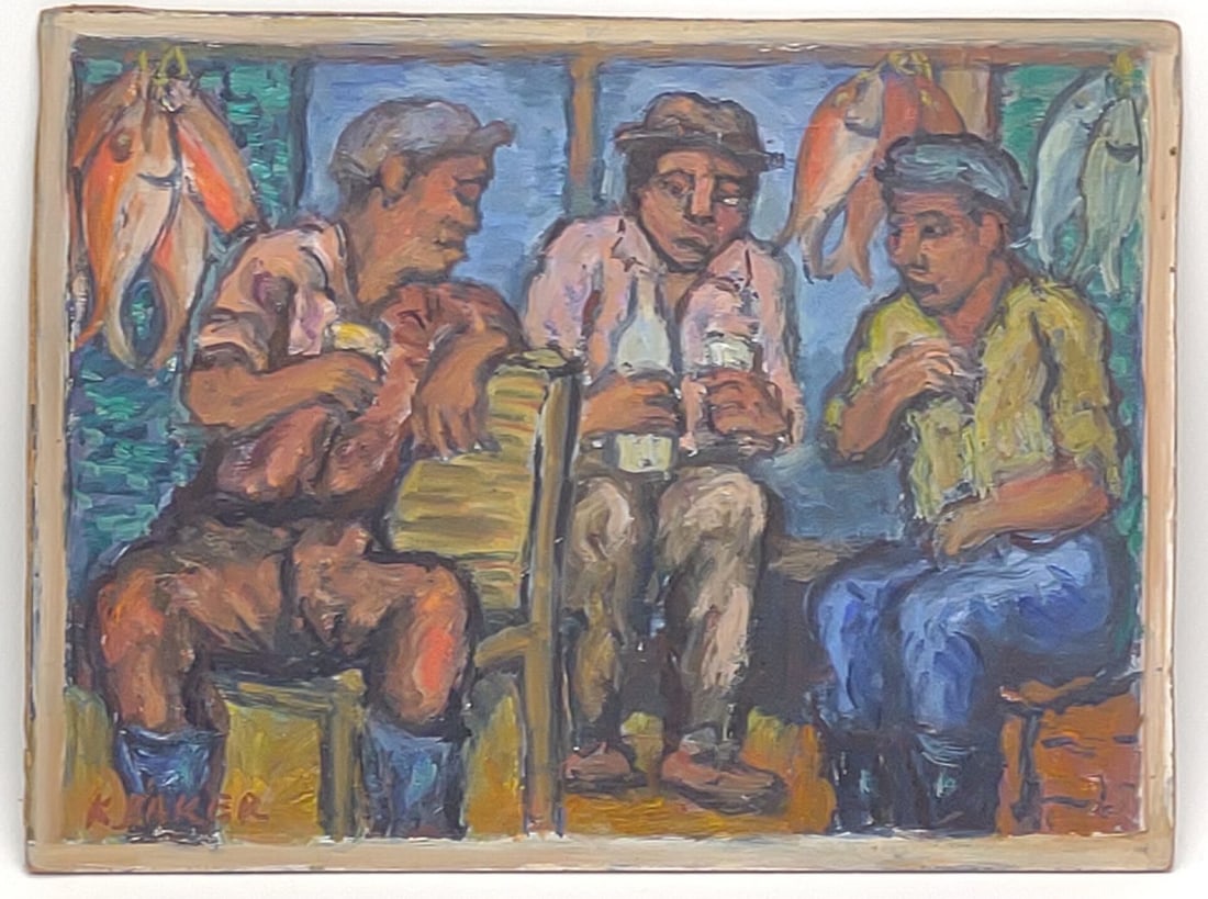 Kenneth Baker (1931-1995) Oil On Board Painting (1 of 6)