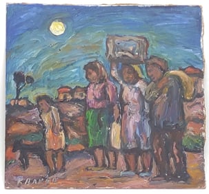 Kenneth Baker (1931-1995) Oil On Board Painting