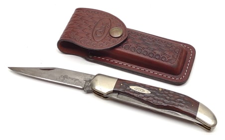 Case XX 6265 SAB Two Blade Folding Knife w/ Sheath